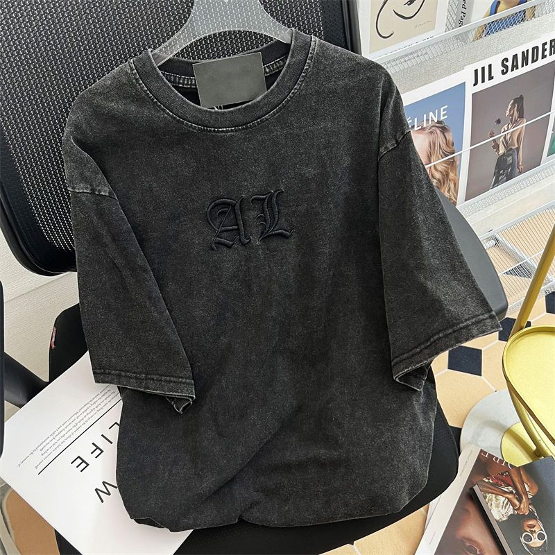 Embroidery Cotton Shirt - Vintage Art Classic Letter Borduurwerk Dames